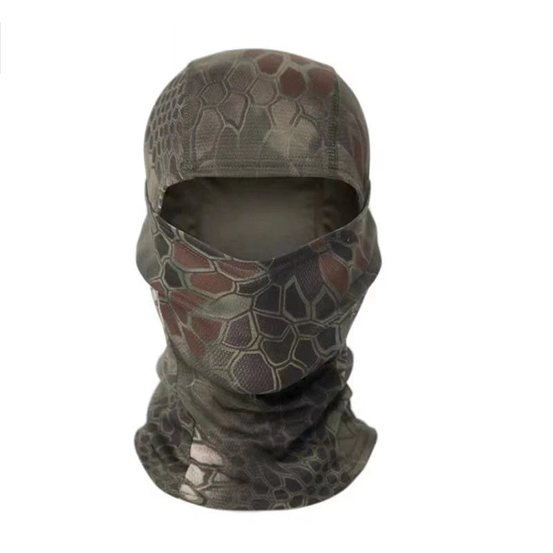 Balaclava camuflada para pesca ou ciclismo, máscara facial completa para esportes ao ar livre, caça, caminhada, esqui, capacete de motocicleta, boné interno.