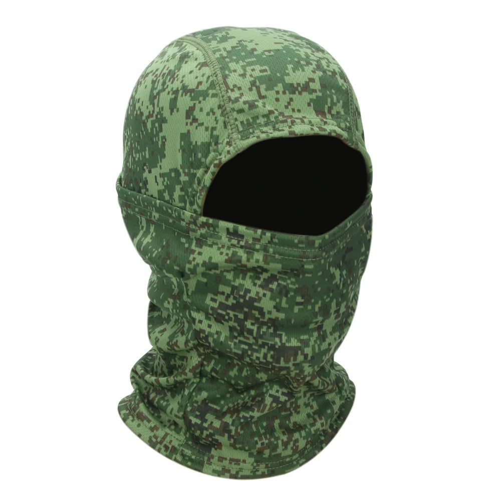 Balaclava camuflada para pesca ou ciclismo, máscara facial completa para esportes ao ar livre, caça, caminhada, esqui, capacete de motocicleta, boné interno.
