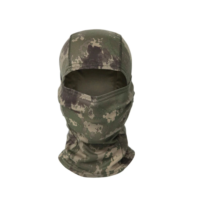 Balaclava camuflada para pesca ou ciclismo, máscara facial completa para esportes ao ar livre, caça, caminhada, esqui, capacete de motocicleta, boné interno.
