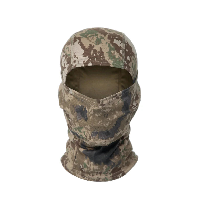 Balaclava camuflada para pesca ou ciclismo, máscara facial completa para esportes ao ar livre, caça, caminhada, esqui, capacete de motocicleta, boné interno.