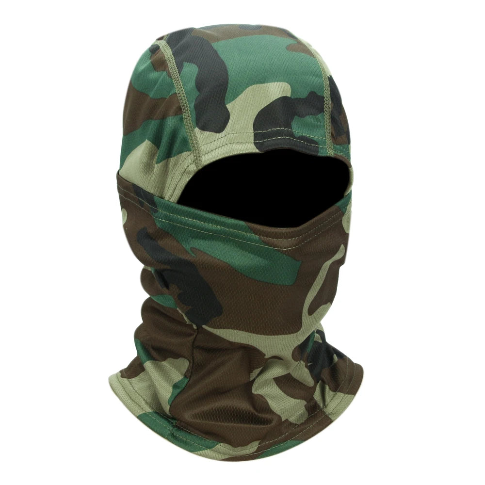 Balaclava camuflada para pesca ou ciclismo, máscara facial completa para esportes ao ar livre, caça, caminhada, esqui, capacete de motocicleta, boné interno.