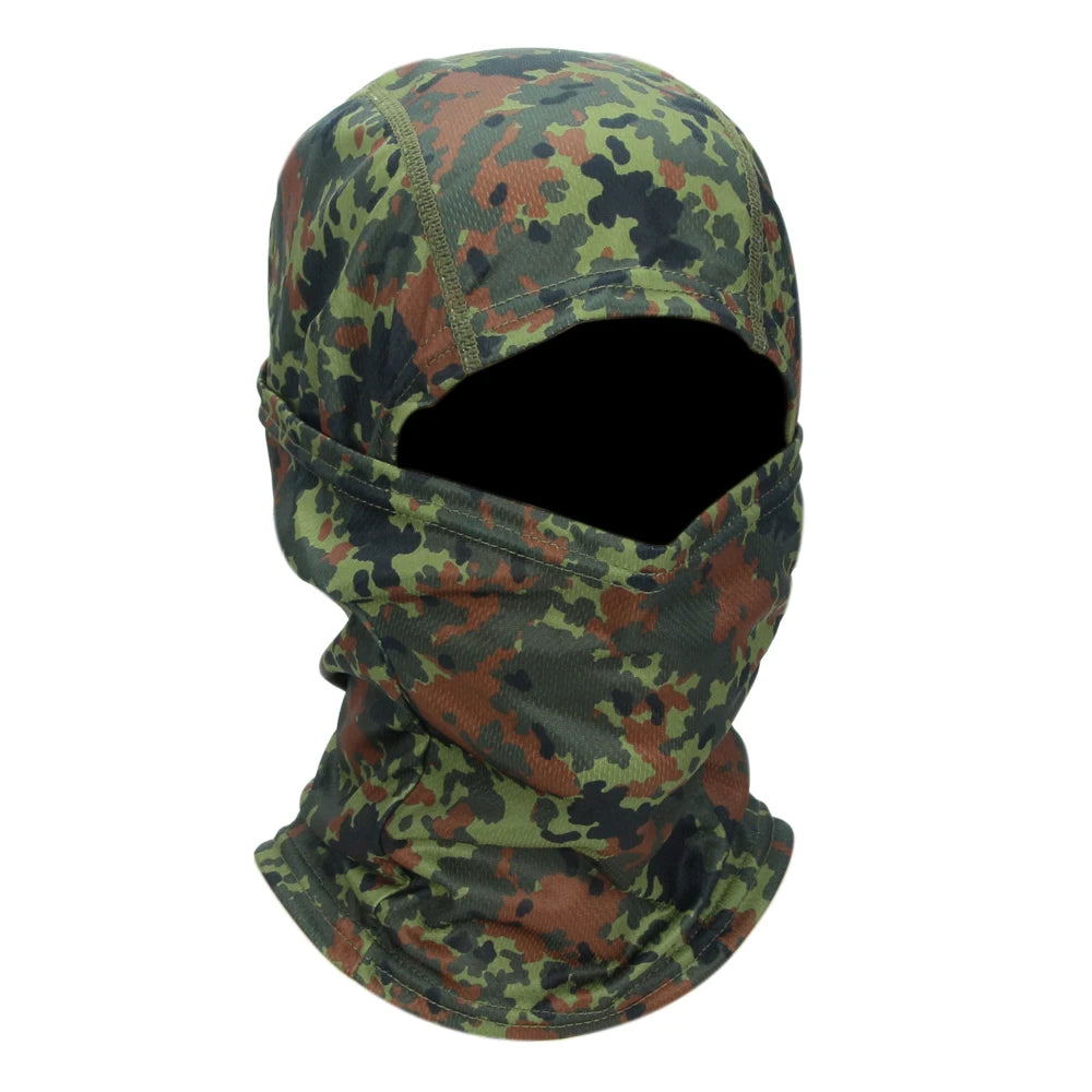 Balaclava camuflada para pesca ou ciclismo, máscara facial completa para esportes ao ar livre, caça, caminhada, esqui, capacete de motocicleta, boné interno.