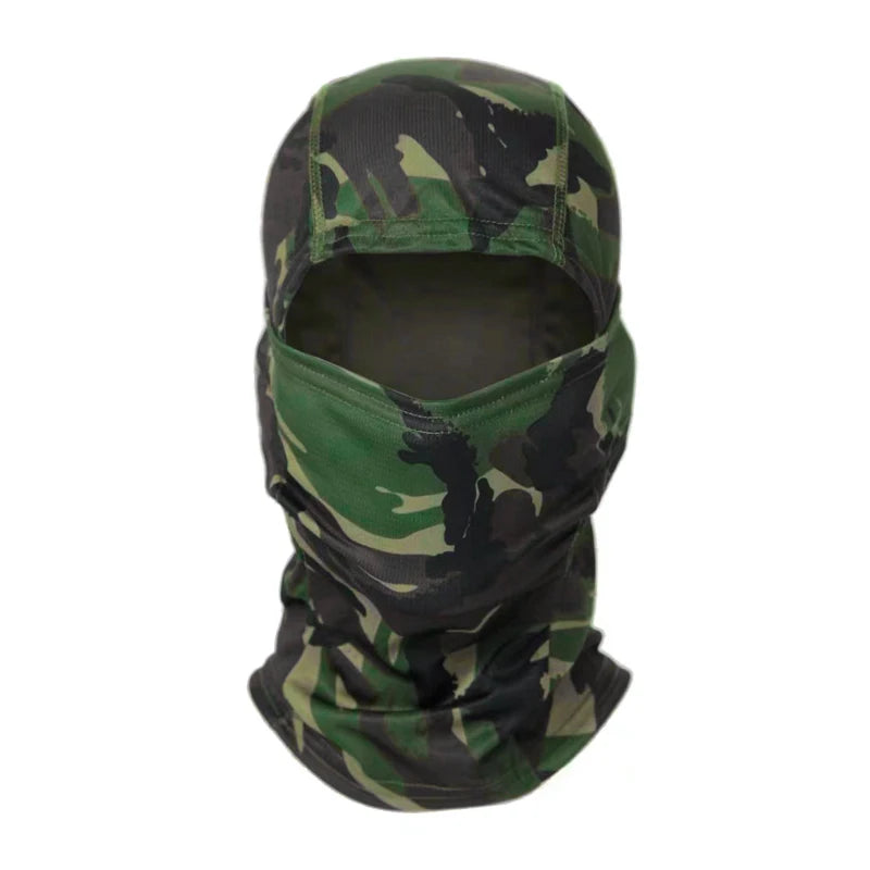 Balaclava camuflada para pesca ou ciclismo, máscara facial completa para esportes ao ar livre, caça, caminhada, esqui, capacete de motocicleta, boné interno.