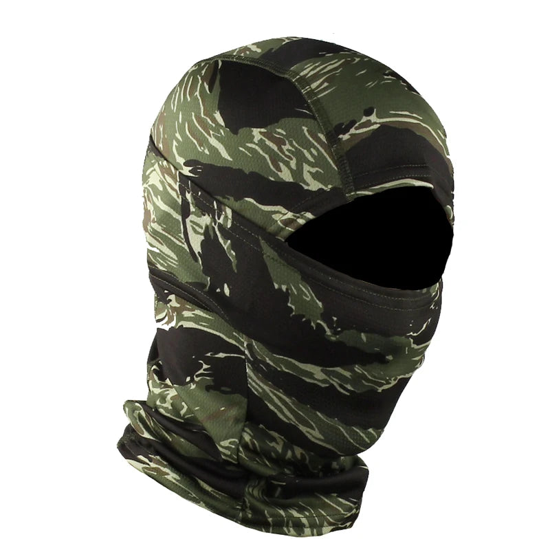 Balaclava camuflada para pesca ou ciclismo, máscara facial completa para esportes ao ar livre, caça, caminhada, esqui, capacete de motocicleta, boné interno.