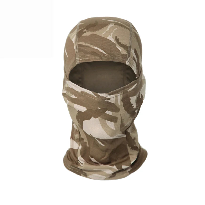 Balaclava camuflada para pesca ou ciclismo, máscara facial completa para esportes ao ar livre, caça, caminhada, esqui, capacete de motocicleta, boné interno.