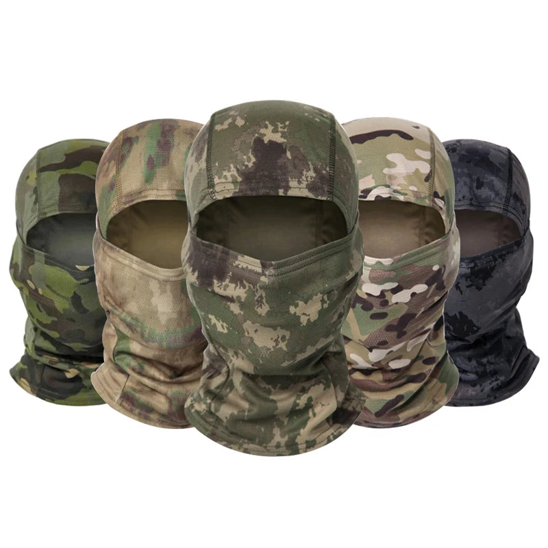 Balaclava camuflada para pesca ou ciclismo, máscara facial completa para esportes ao ar livre, caça, caminhada, esqui, capacete de motocicleta, boné interno.
